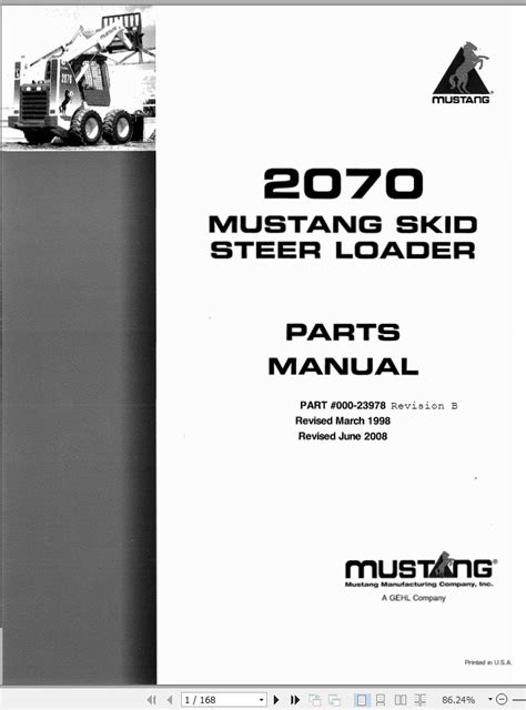 1999 mustang 2070 skid steer|mustang 2070 parts manual.